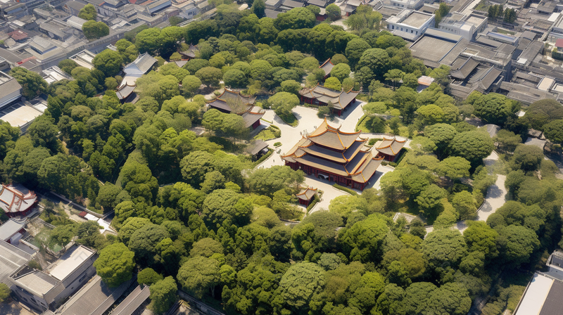 春季树林古建筑城镇风景,高清,摄影图,摄影图片,图片大全,摄影图免费下载